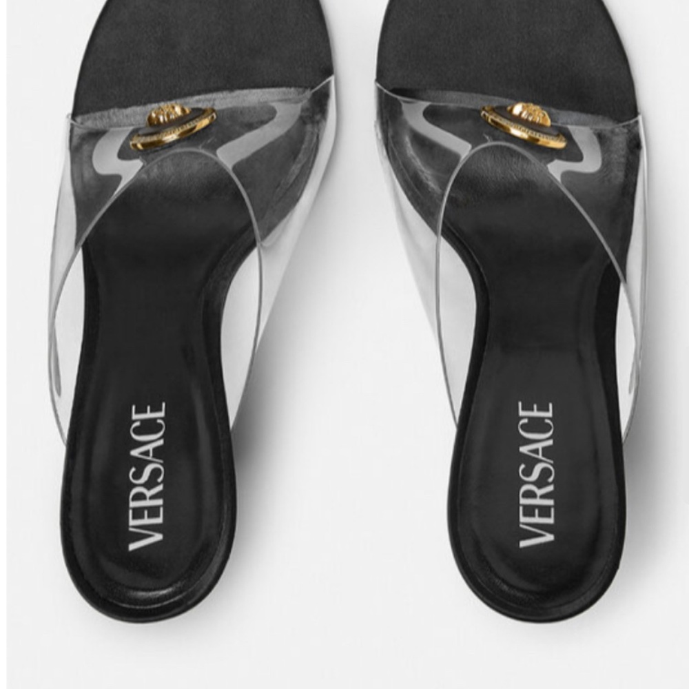 Versace Black and Gold Heels - Picture 3 of 4